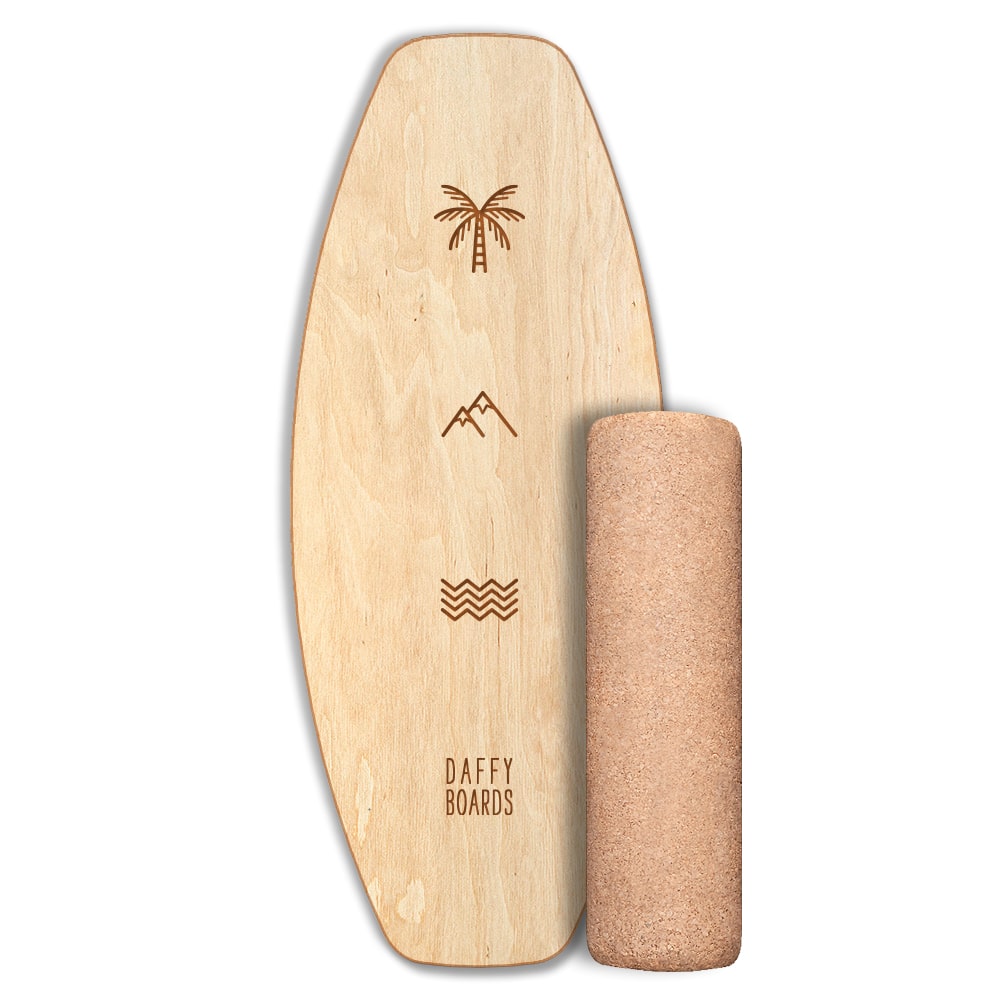 DAFFY Boards Allrounder Balance Board mit Rolle im Triad Design 