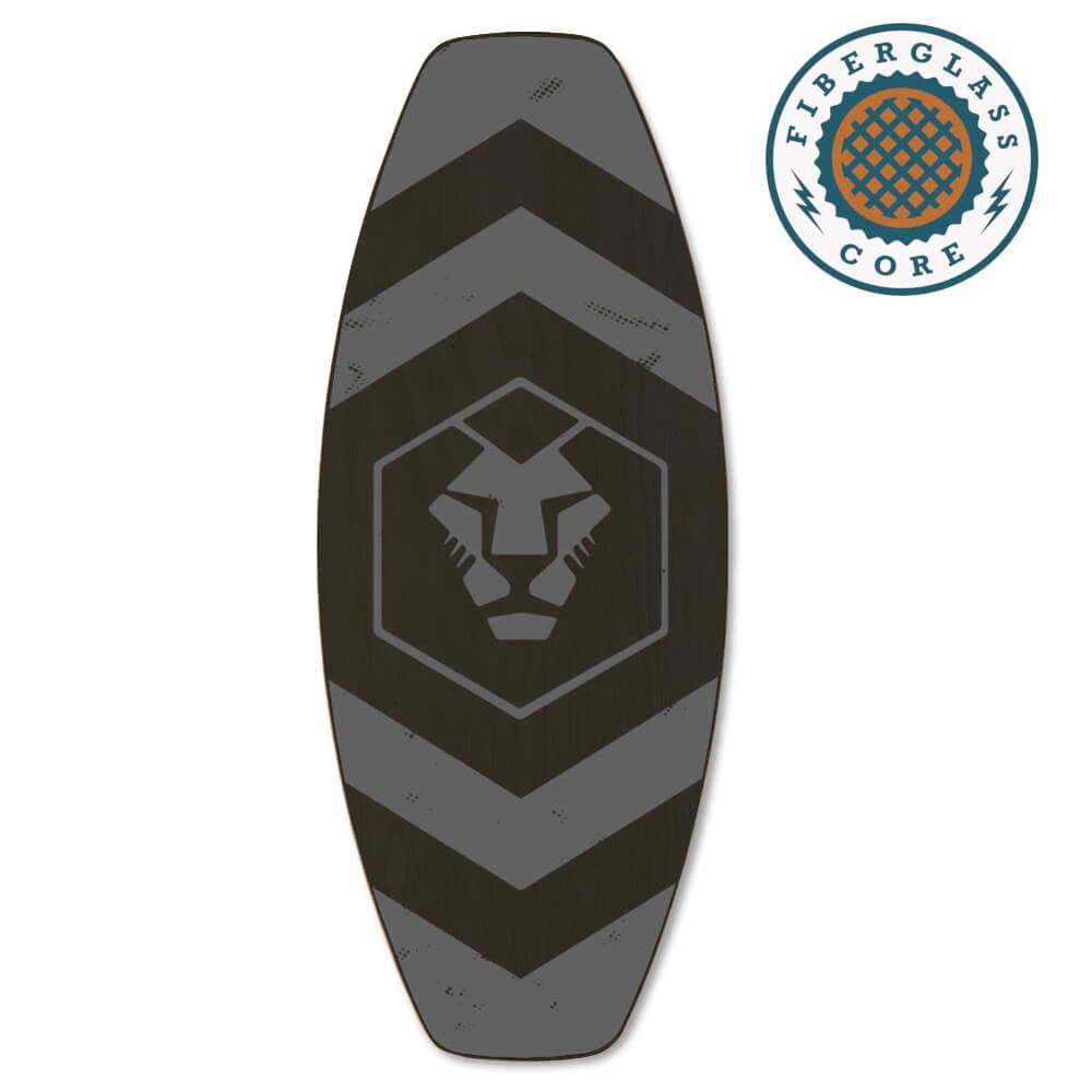 Leichtes Trick-Balance Board mit Fiberglas-Kern, leicht gebogen und flexibel im Dark Lion Design 