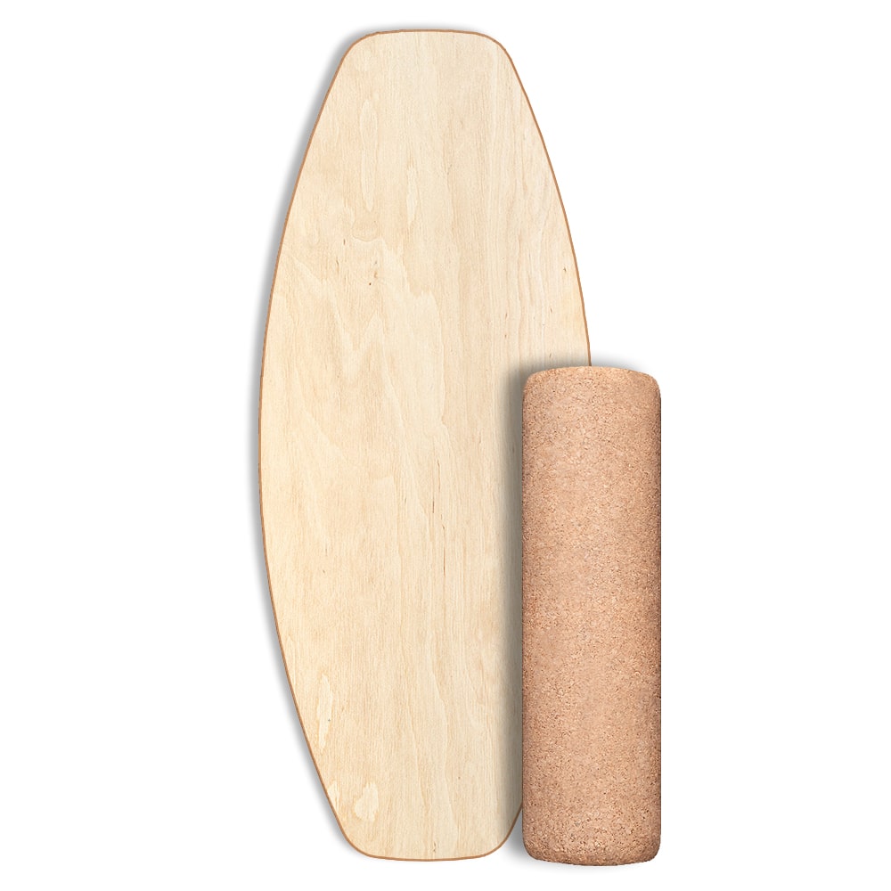 DAFFY Boards Allrounder Balance Board mit Rolle im schlichten Blank Design