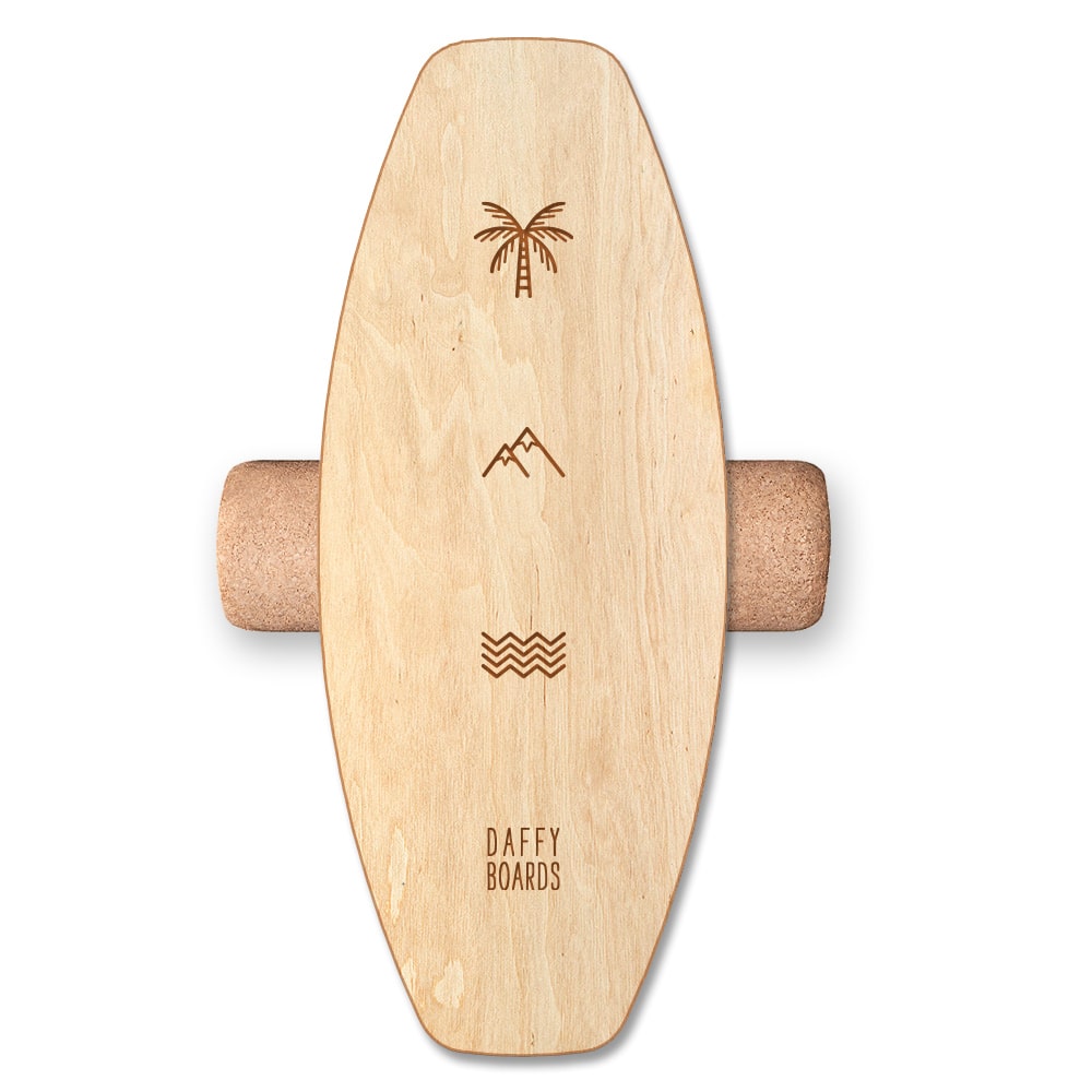 DAFFY Boards Allrounder Balance Board mit Rolle im Triad Design