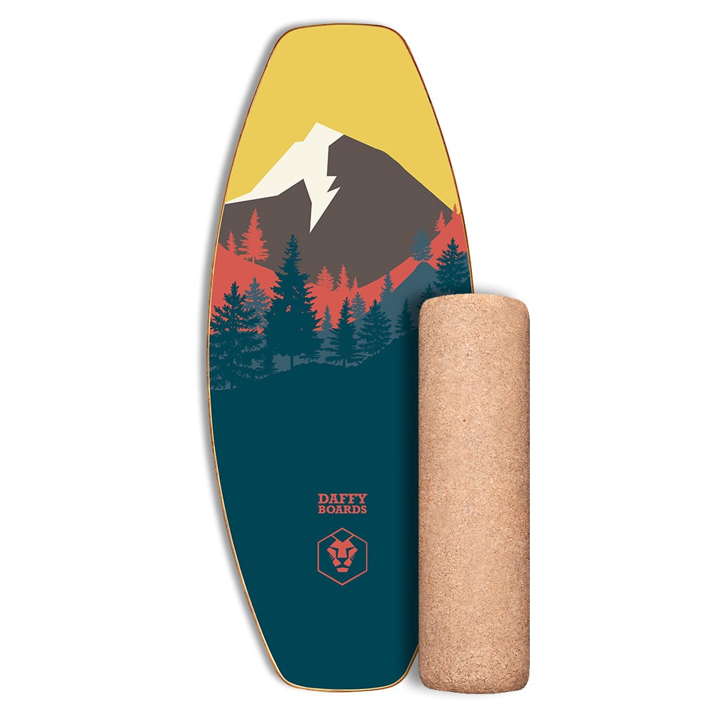 DAFFY Boards Allrounder Balance Board mit Rolle im Mountain Design 