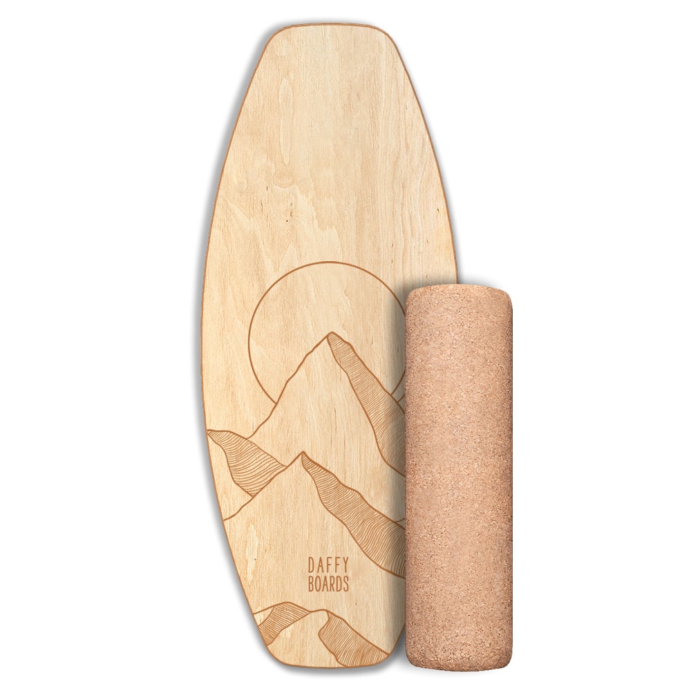 DAFFY Boards Allrounder Balance Board mit Rolle im Sundowner Design