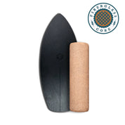 Lightweight surf style balance board with fiberglass core - Black