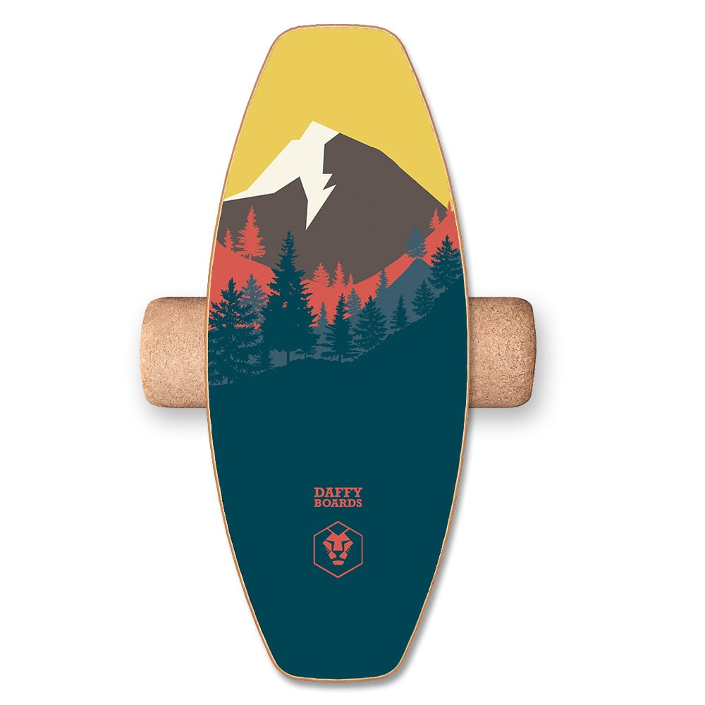 DAFFY Boards Allrounder Balance Board mit Rolle im Mountain Design 