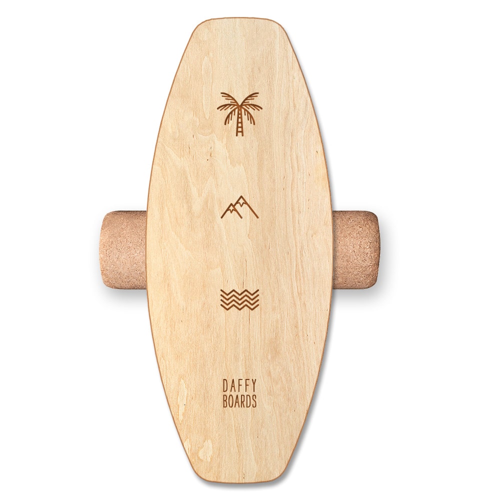 DAFFY Boards Allrounder Balance Board mit Rolle im Triad Design 