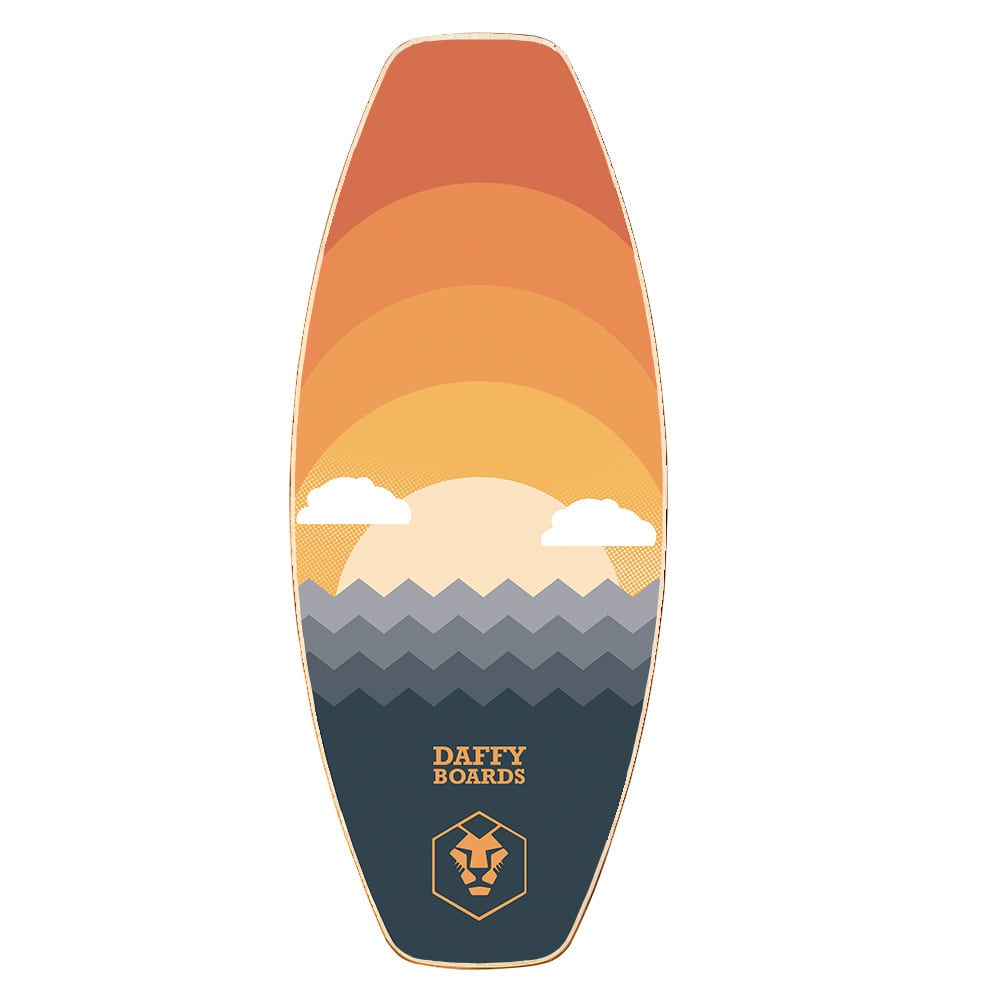 DAFFY Boards Allrounder Balance Board mit Rolle im Sunrise Design 