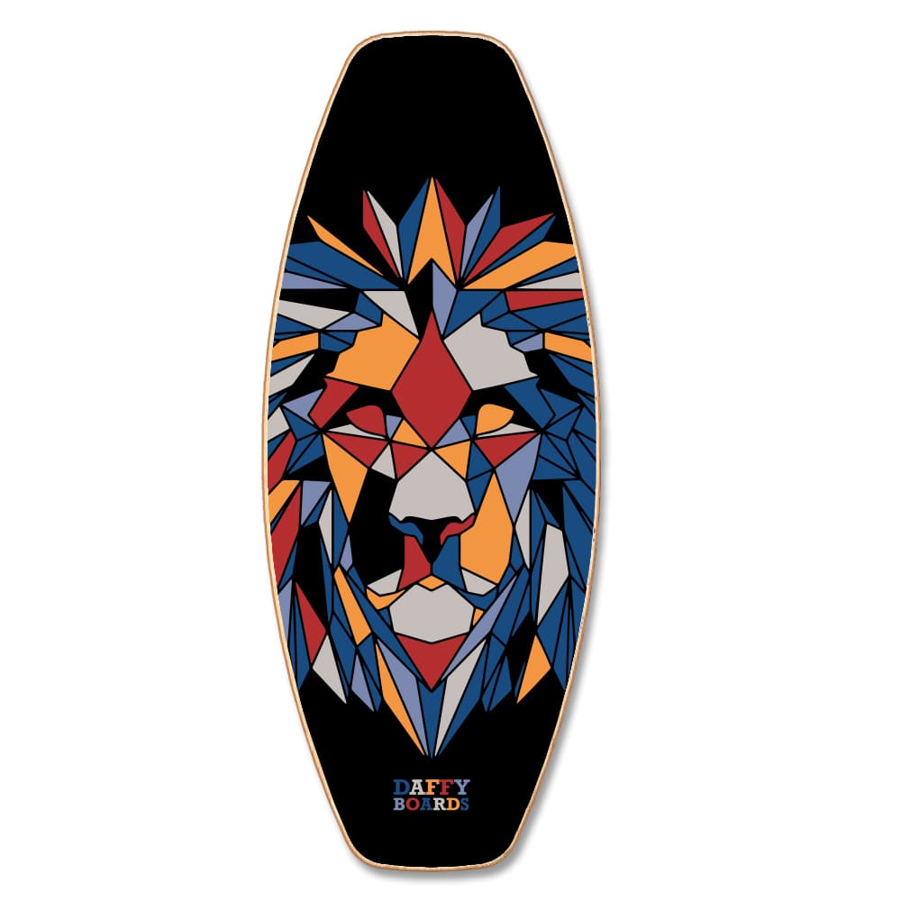 DAFFY Boards Allrounder Balance Board im Fractal Lion Design 